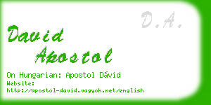 david apostol business card